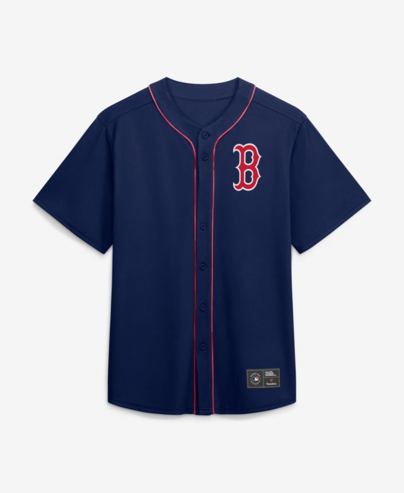 Men's Navy Boston Red Sox Franchise Button-Up Fashion Top