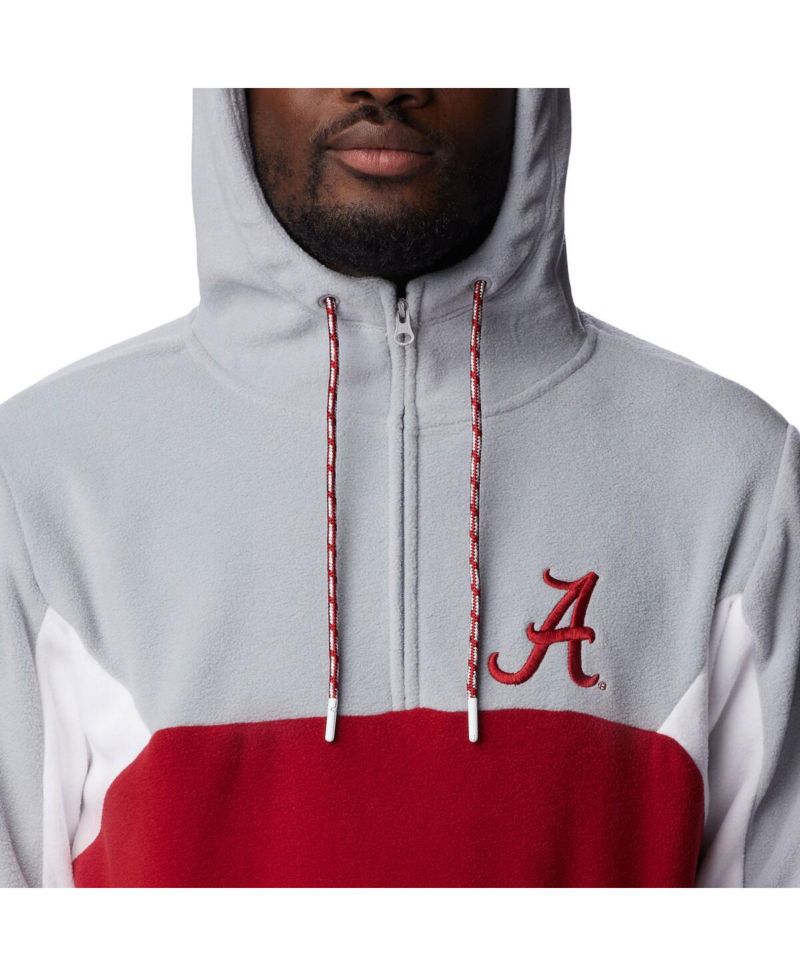 Men's Crimson Alabama Crimson Tide Lodge Quarter-Zip Hoodie