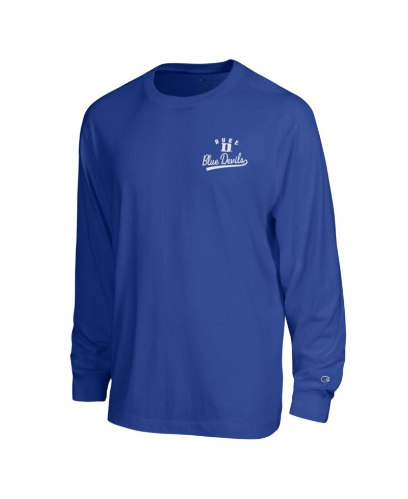 Men's Royal Duke Blue Devils Laminated All-Star Long Sleeve T-Shirt