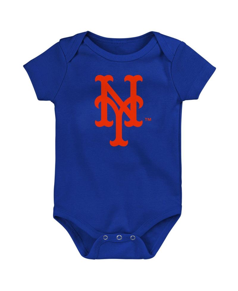 Baby Boys and Girls Blue New York Mets Slide Home Bodysuit, Set of 3