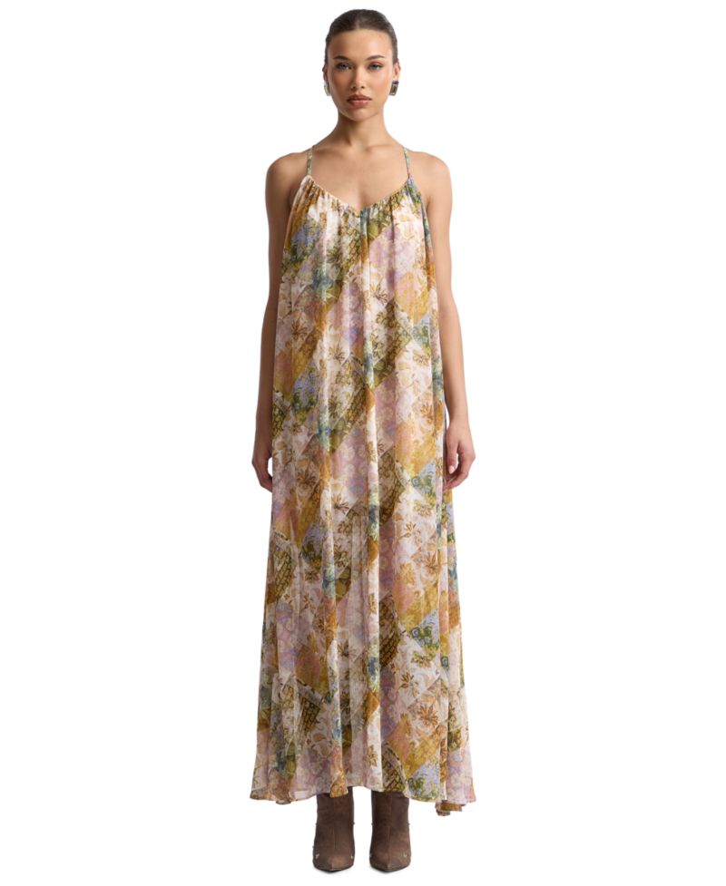 Women's Plunging Neckline A-Line Dress