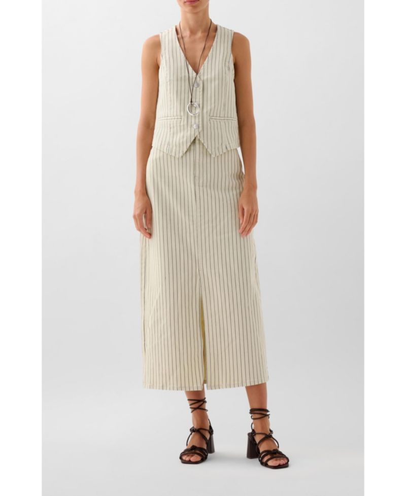 Women's Denim Stripes Skirt