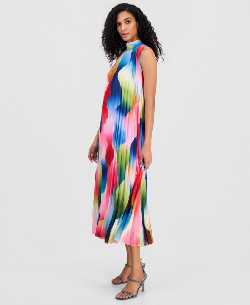 Women's Pleated Chiffon Dress