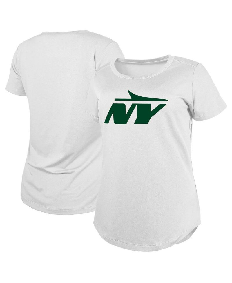 Women's White New York Jets NY Logo T-Shirt