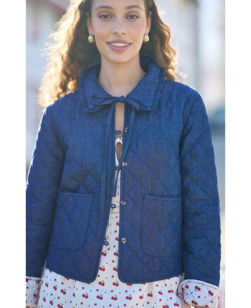 Women's Chambray Quilted Jacket