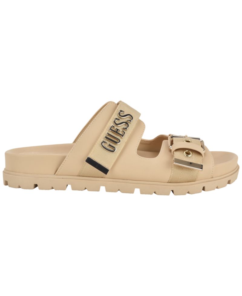 Women's Faxona Branded Slip-On Footbed Sandals