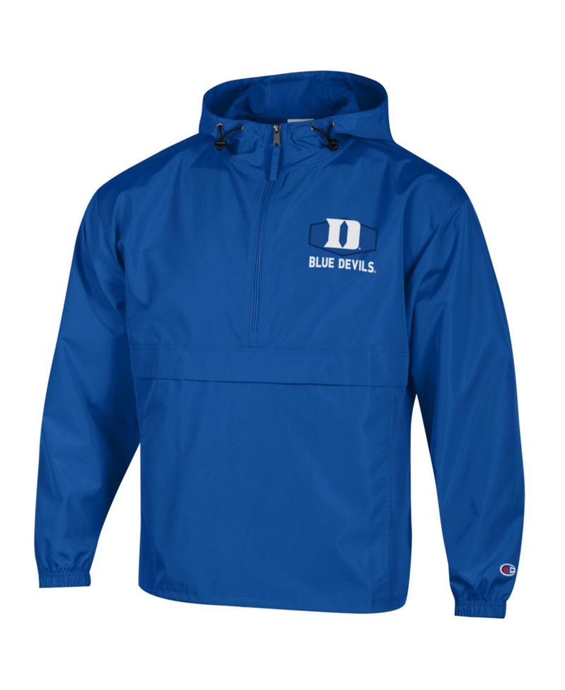 Men's Royal Duke Blue Devils Delay Packable Half-Zip Hoodie