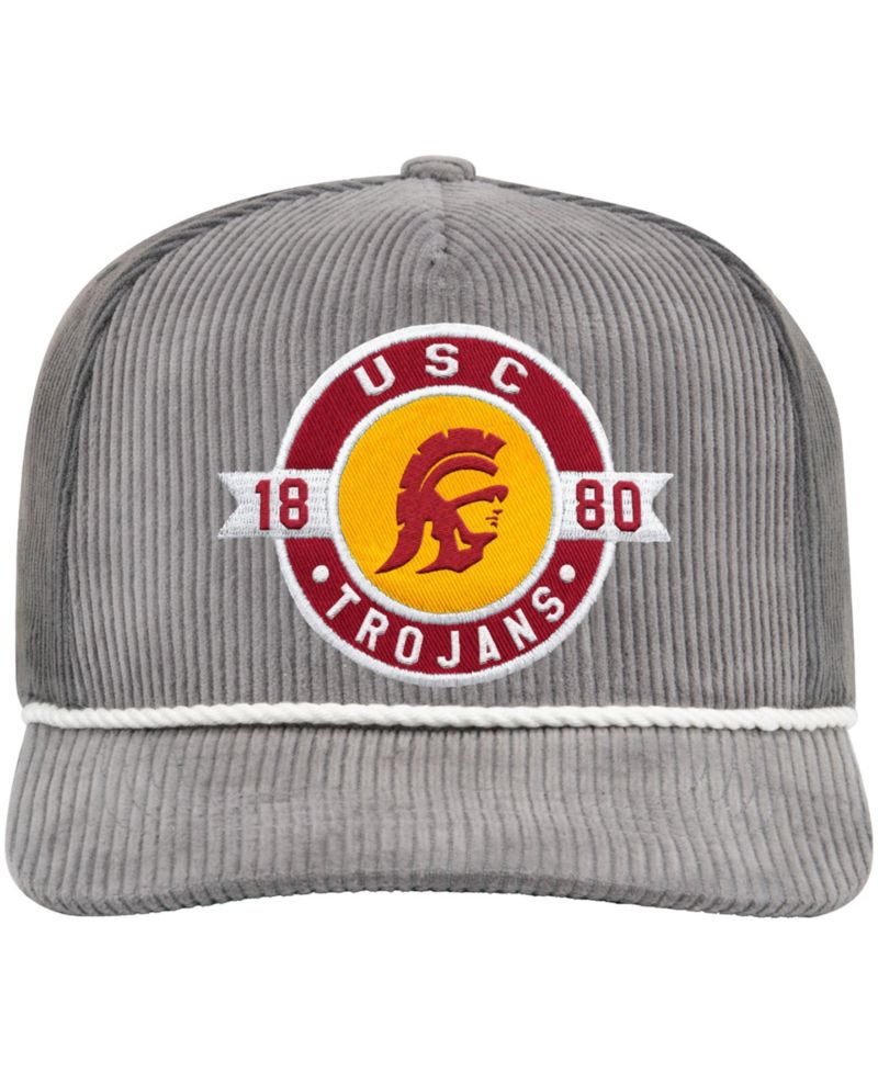Men's Gray USC Trojans Where's My Hat Podium Adjustable Trucker Hat