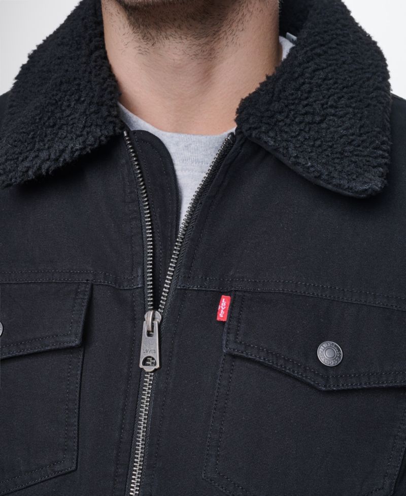 Levis Men's Sherpa Collar Western Bomber Aviator Jacket