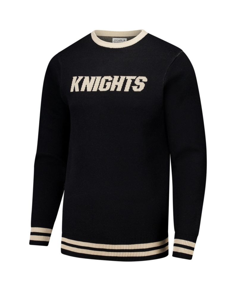 Men's and Women's Black UCF Knights Renew Knit Vintage Pullover Sweater