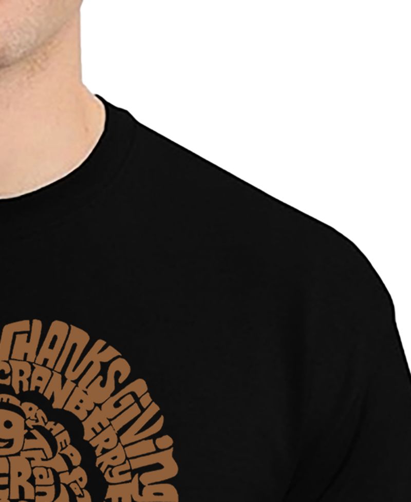 Men's Thanksgiving Turkey Word Art T-Shirt