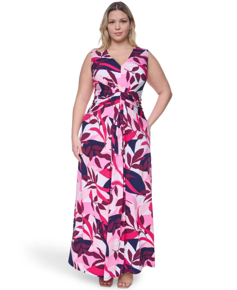 Plus Size Sleeveless V-Neck Maxi Dress