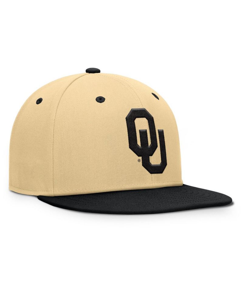 Men's Gold/Black Oklahoma Sooners Balance Fitted Hat