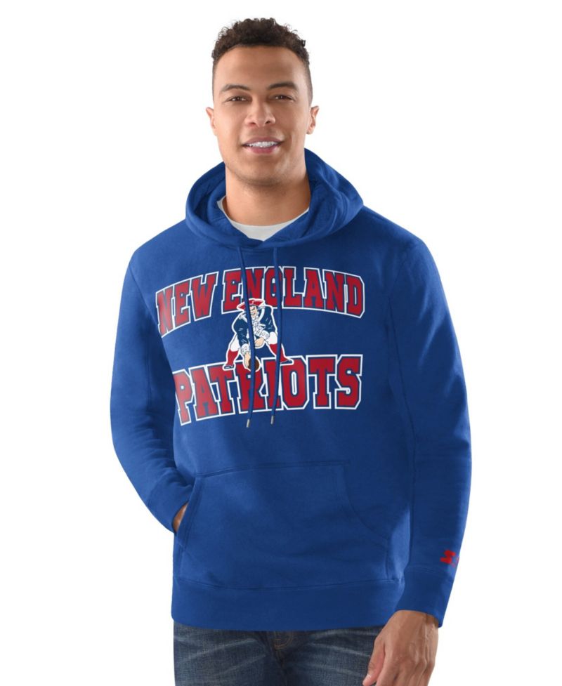 Men's Navy New England Patriots Hoodie and Cuffed Knit Hat Combo Pack