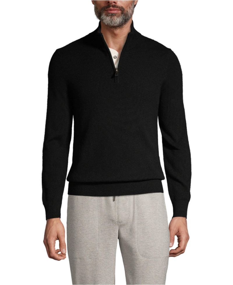Men's Fine Gauge Cashmere Quarter Zip Sweater