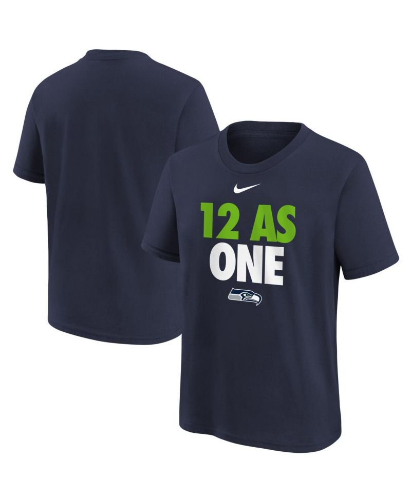 Big Boys and Girls College Navy Seattle Seahawks 12 As One T-Shirt