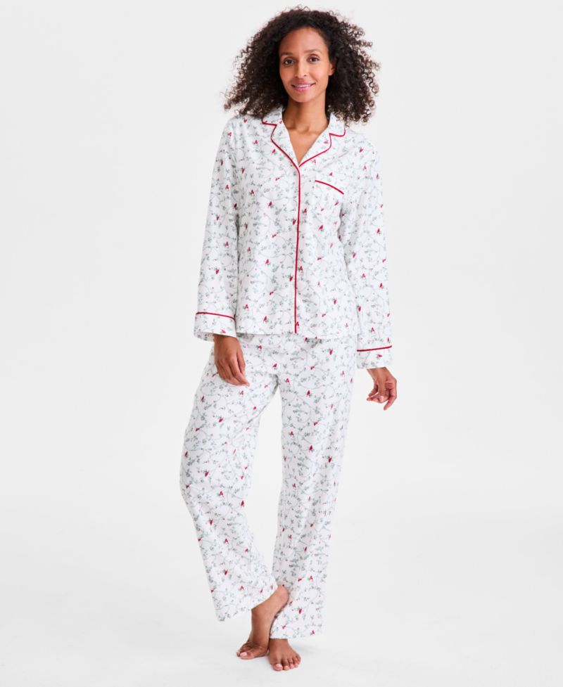 Women's 2-Piece Cotton Flannel Packaged Pajama set