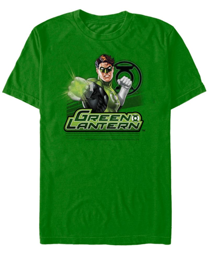 Dc Men's Green Lantern Punching Pose Short Sleeve T-Shirt