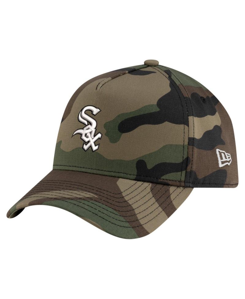 Men's Camo Chicago White Sox Woodland Team Pop 9FORTY A-Frame Adjustable Hat