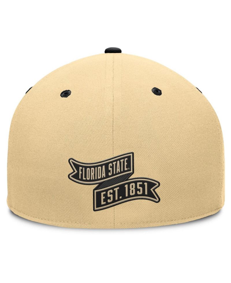 Men's Khaki/Black Florida State Seminoles Balance Fitted Hat