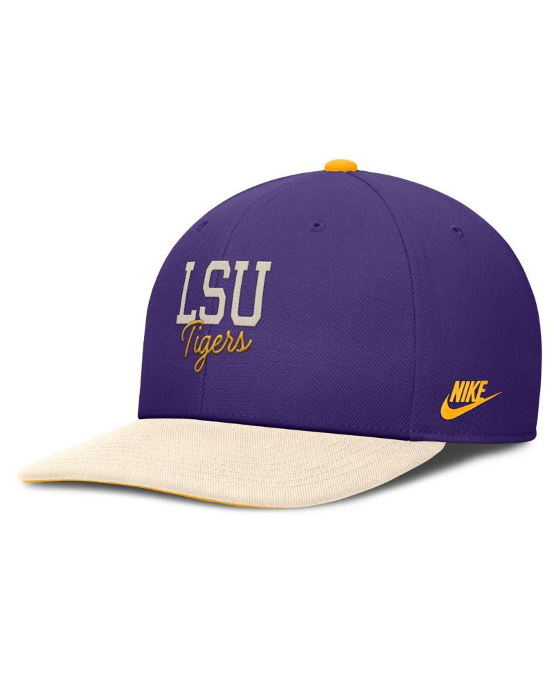 Men's Purple/Cream LSU Tigers Pro Legacy Script Snapback Hat