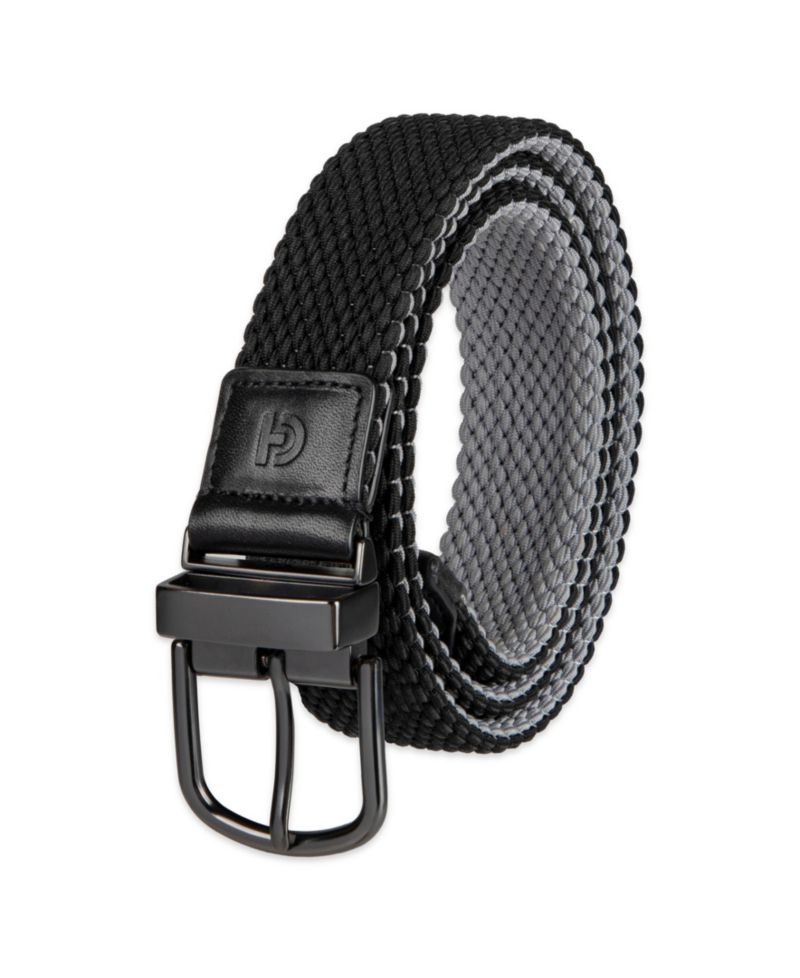 35MM Men's Two-in-One Reversible Braided Stretch Belt