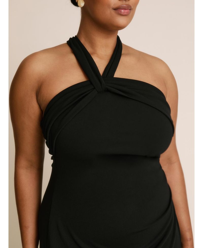 Women's Halter Neck Stretch Bridesmaid Dress