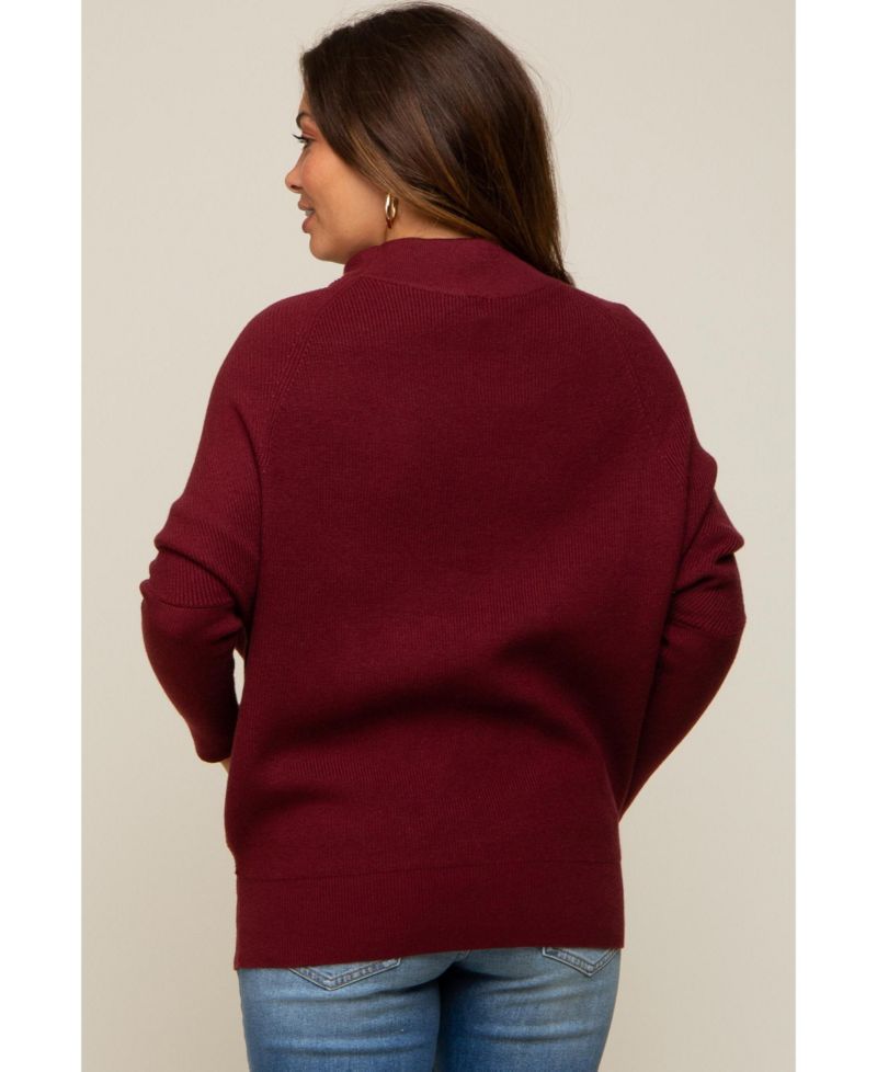Women's Forest Green Funnel Neck Dolman Sleeve Sweater