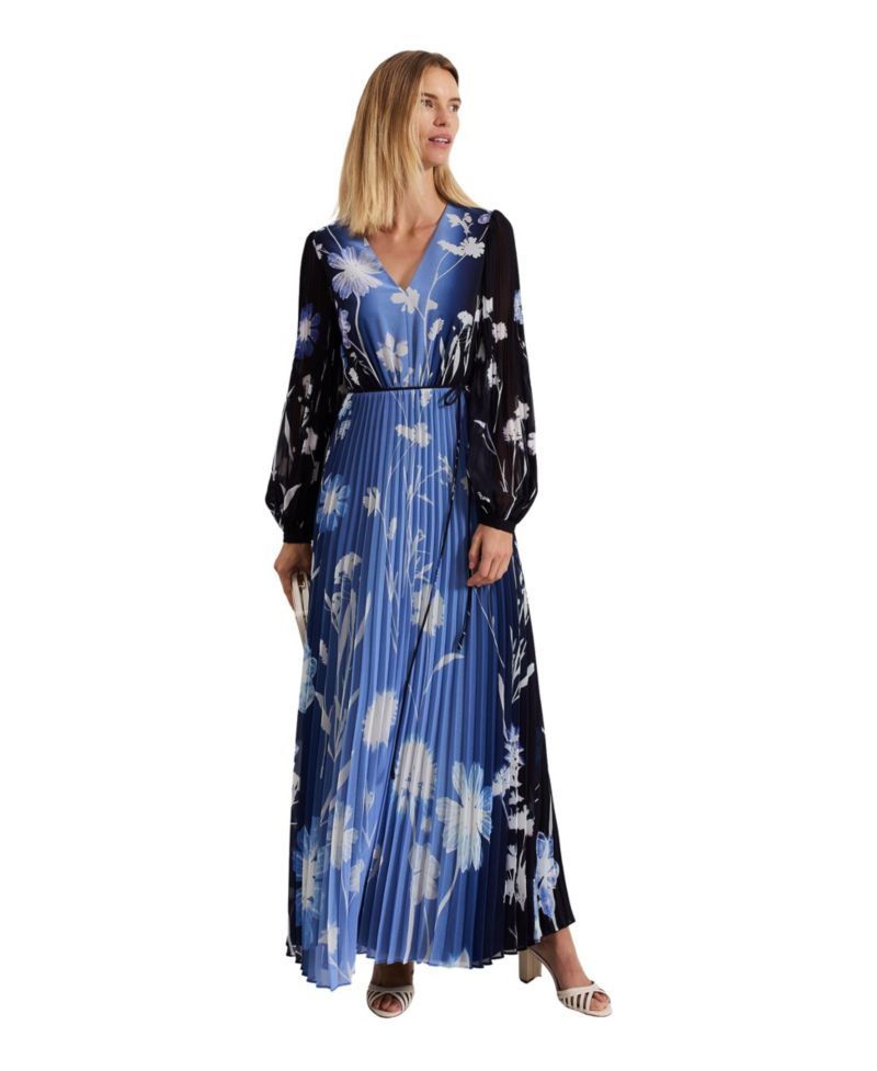 Women's Annie Pleated Floral Maxi Dress