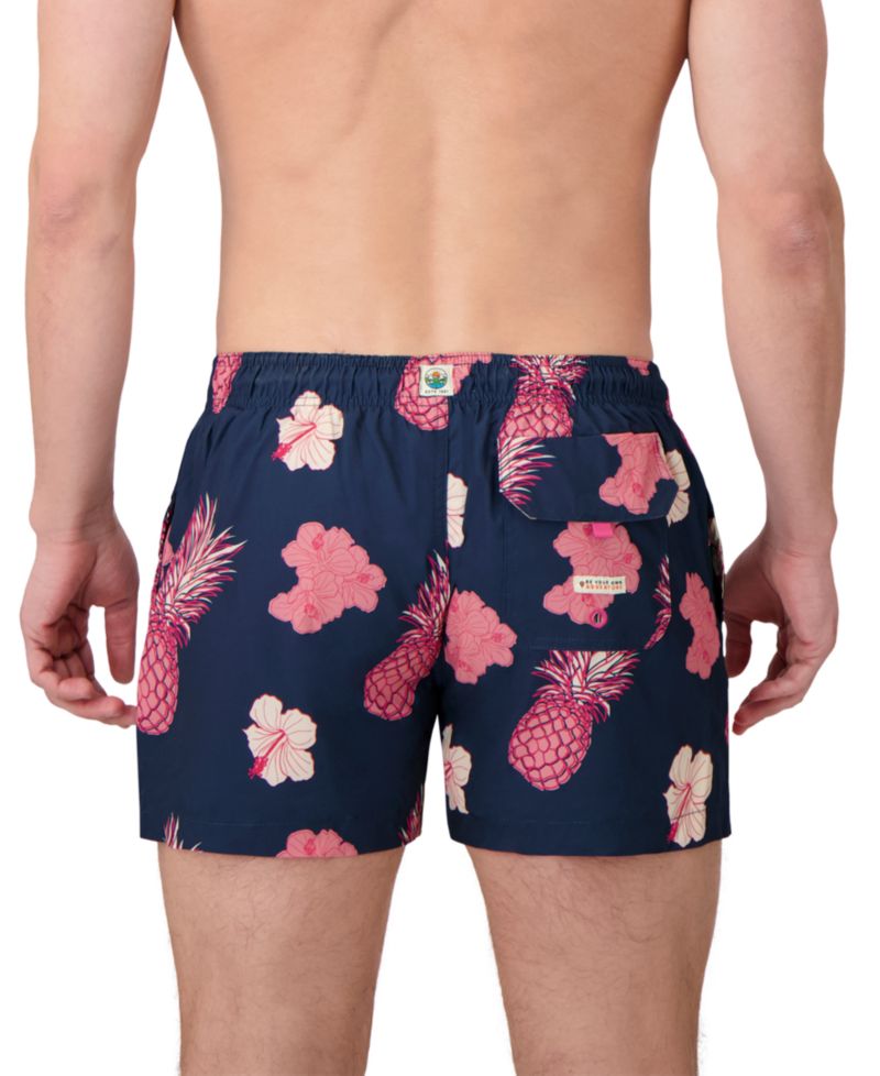 Men's Tropical-Pattern Woven Swim Trunks