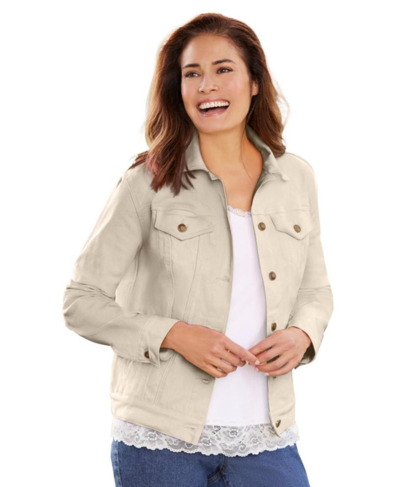 Women's Plus Size Stretch Denim Jean Jacket