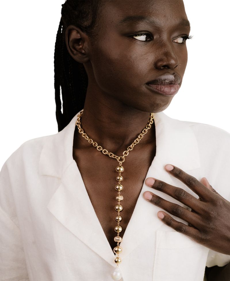 Deep Drop Lariat Necklace