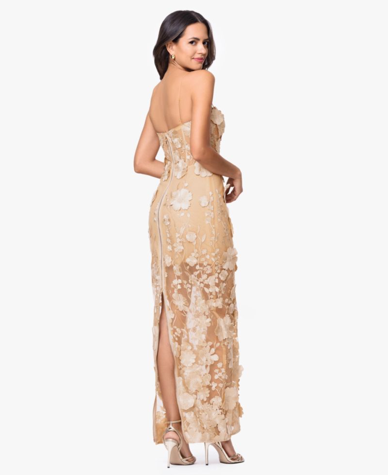 Women's Sleeveless Strapless Gown