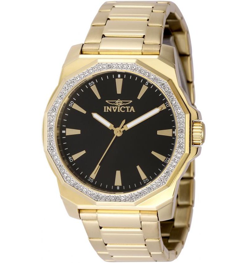 Men's 49107 Speedway Quartz 3 Hand Black Dial Watch