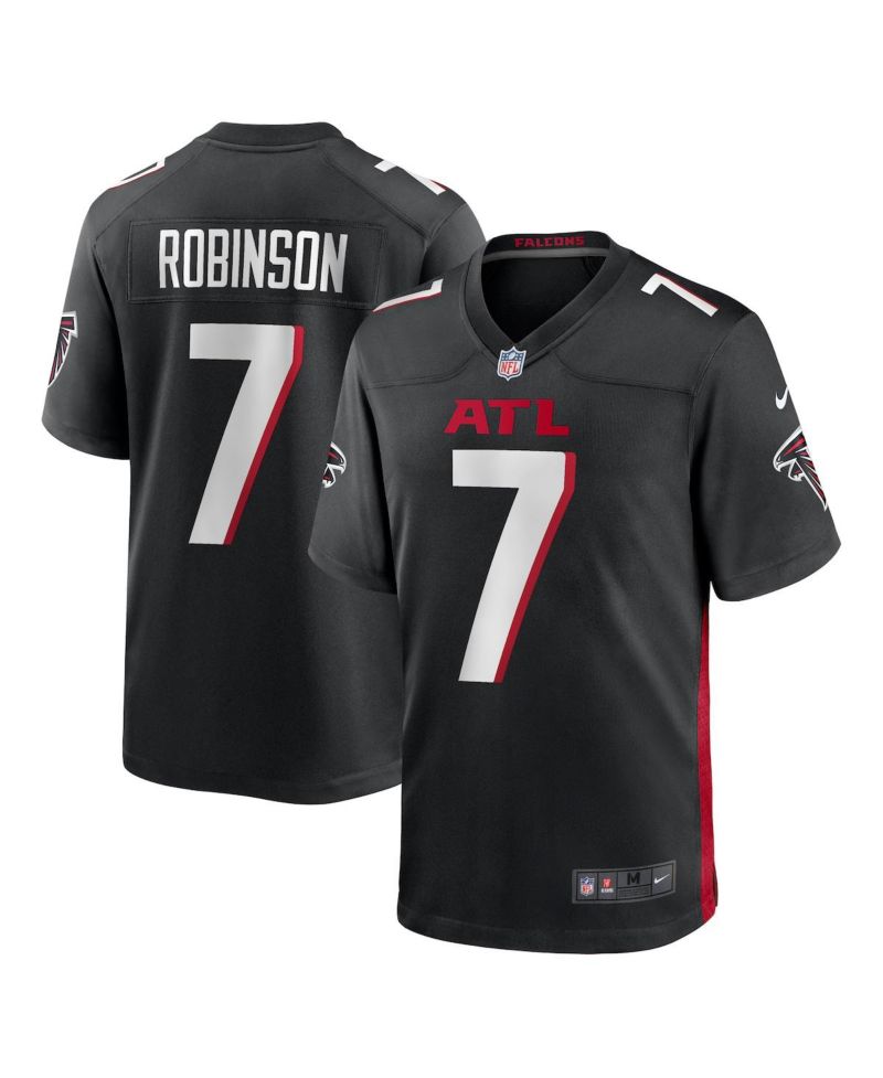 Men's Bijan Robinson Atlanta Falcons 2023 NFL Draft First Round Pick Throwback Game Jersey