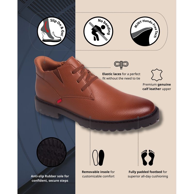 Clark Road Hands-Free Slip On Technology Leather Laceup Chukka Boots