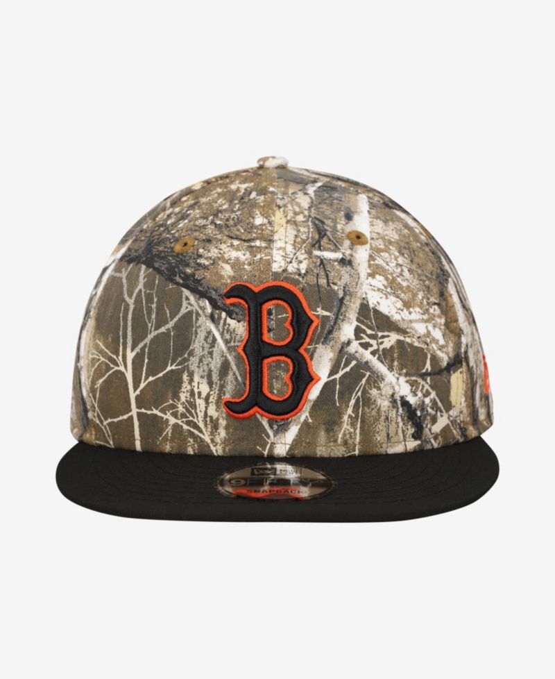 Men's Camo Boston Red Sox Realtree Orange Pop 9FIFTY Snapback Hat