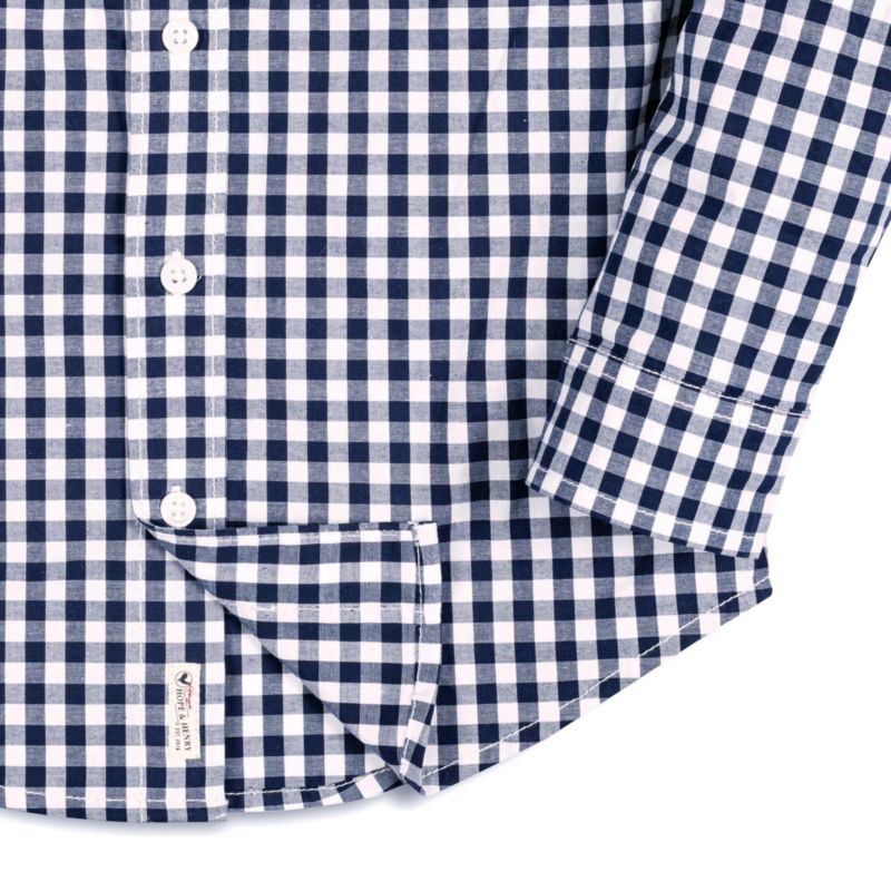 Baby Boys Hope and Henry Long Sleeve Stretch Poplin Roll-Up Button Down Shirt