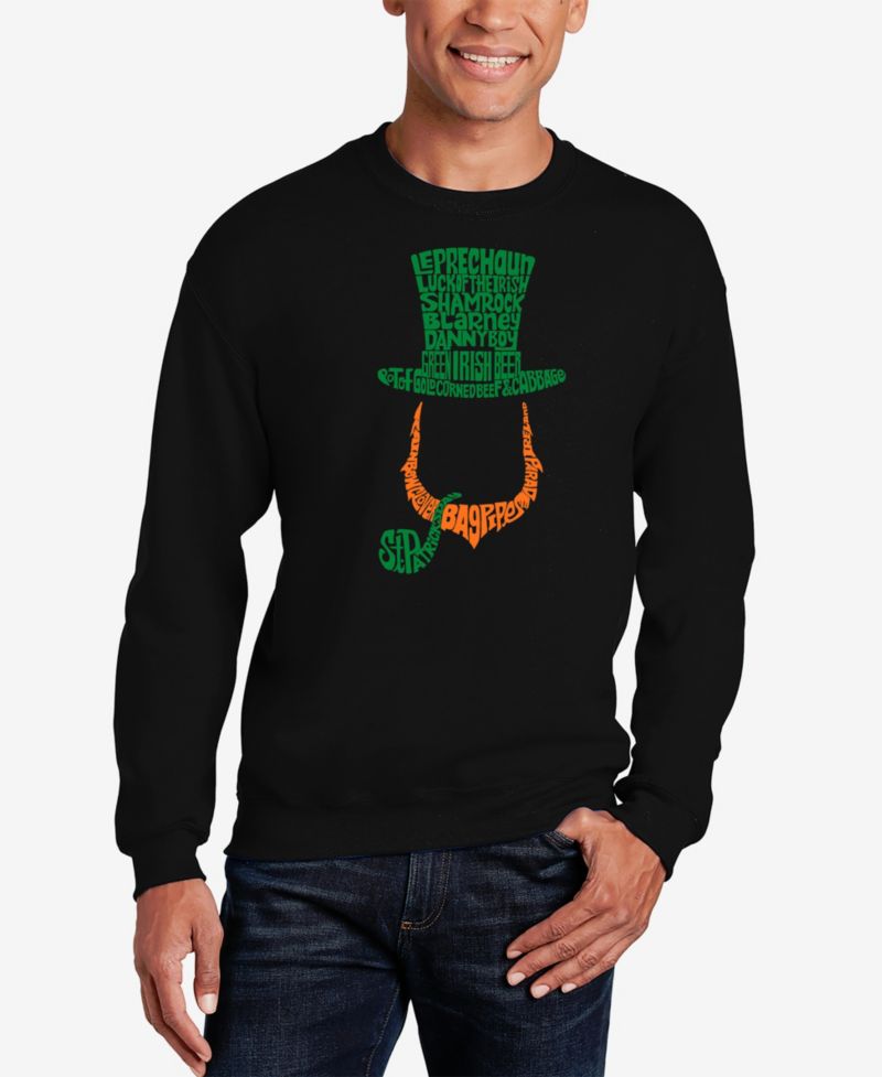 Men's Leprechaun Word Art Crewneck Sweatshirt