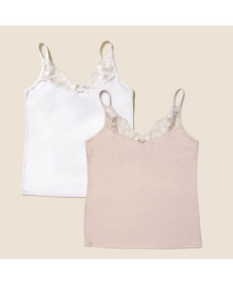 Women's Luna Lace Cotton Cami 2PK