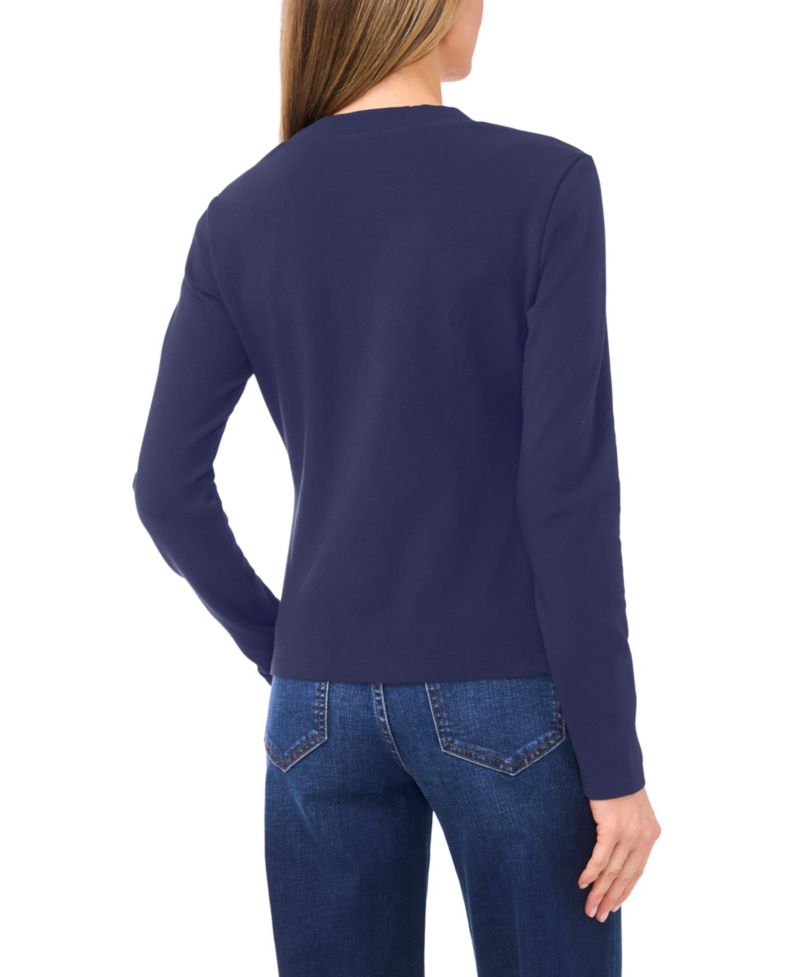 Women's Long-Sleeve V-Neck Cardigan Sweater