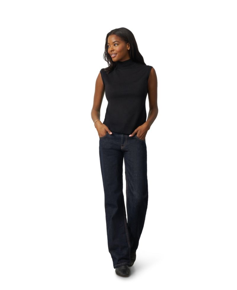 Women's Extended Shoulder Mock Neck Sweater