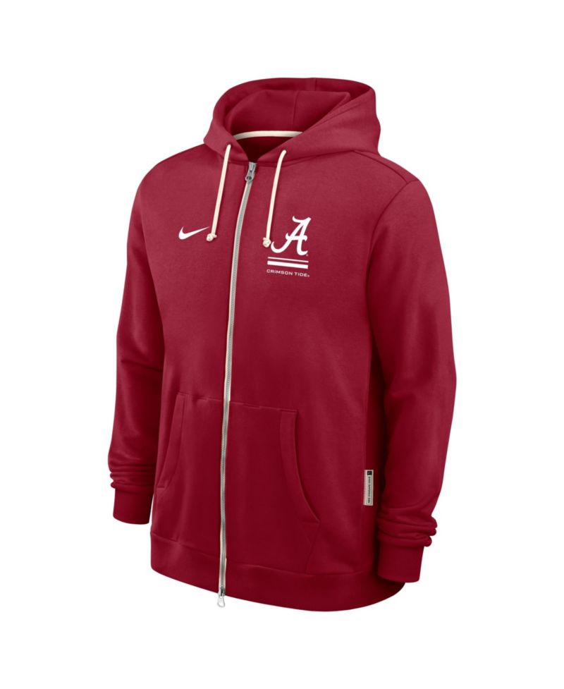 Men's Crimson Alabama Crimson Tide 2026 Sideline Standard Issue Dri-FIT Full-Zip Hoodie