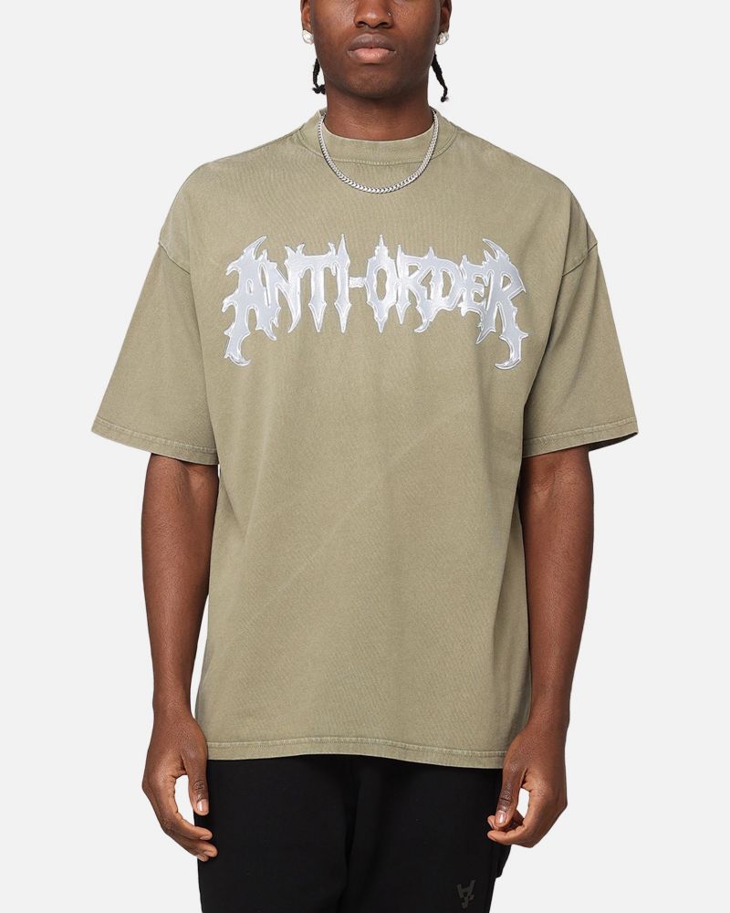 Men's New Dawn Mock Neck T-Shirt - Beige M