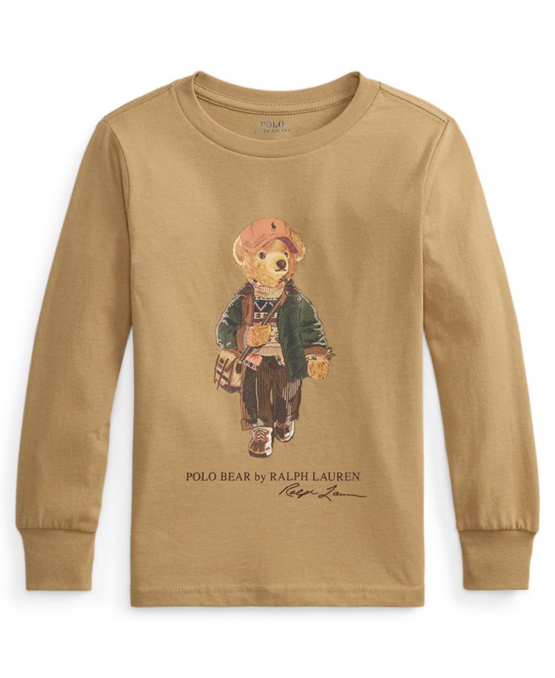 Boys' 2T-7 Polo Bear Cotton Long-Sleeve T-Shirt