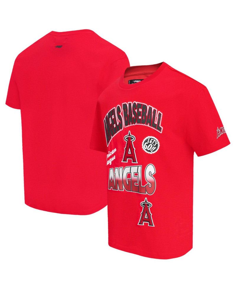 Men's Red Los Angeles Angels Turn It Up Dropped Shoulder T-Shirt
