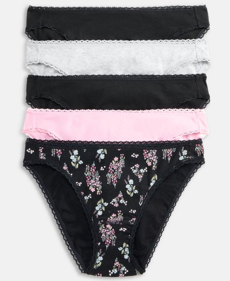 Women's 5-Pc. Everyday Cotton Bikini Underwear