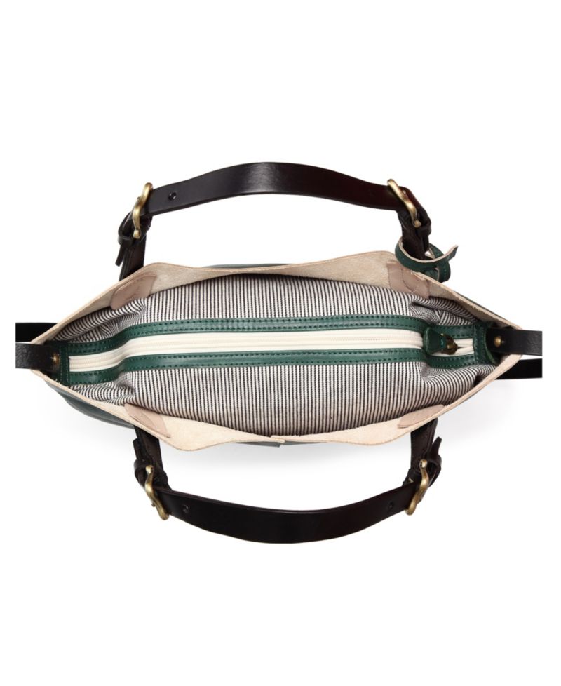 Dip Dye Mini Leather Crossbody Tote Bag