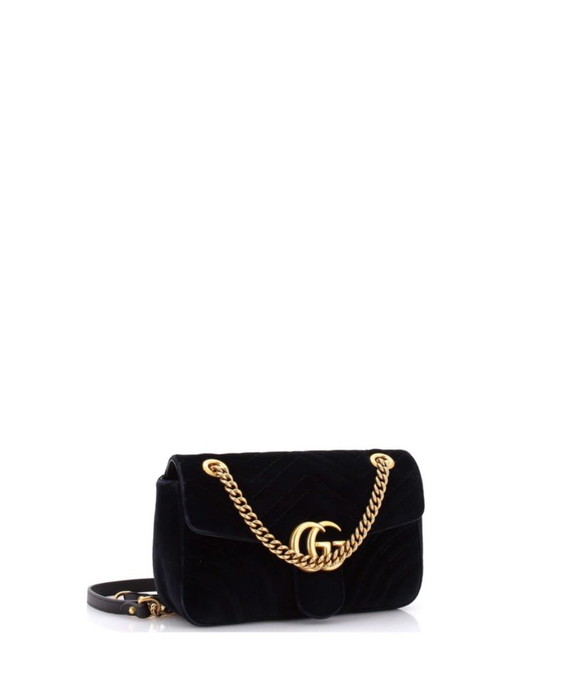 Small GG Marmont Flap Bag Matelasse Velvet