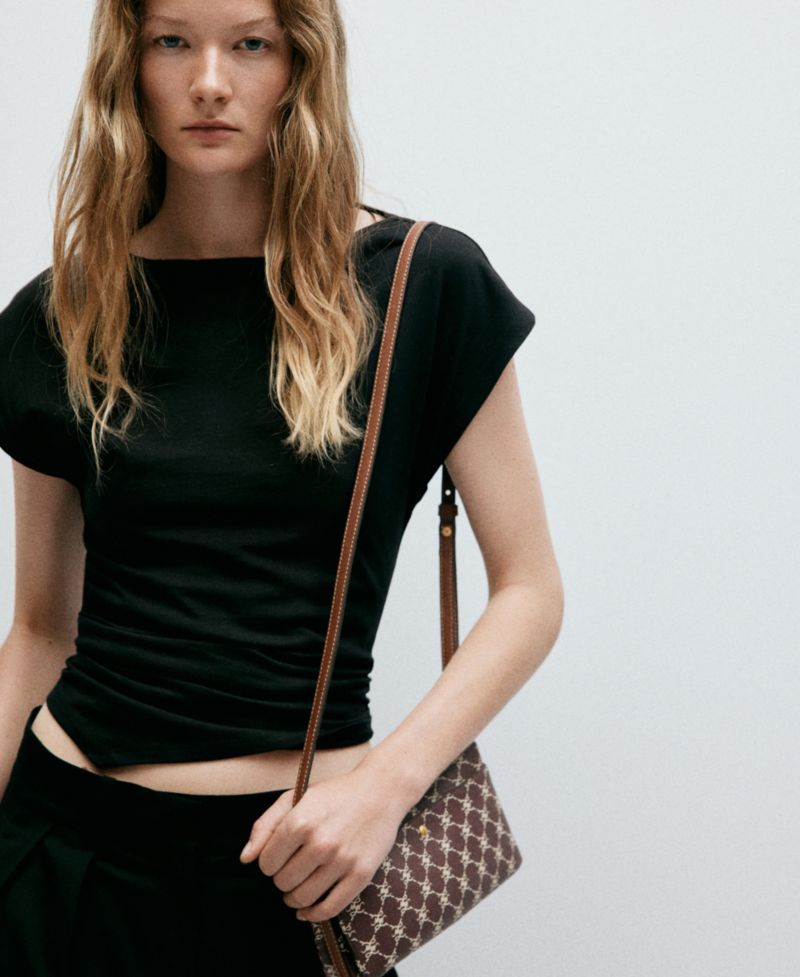 Women's Printed Logo Shoulder Bag